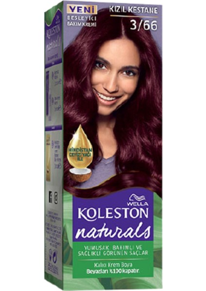 Koleston Naturals Wella Koleston naturals Kızıl Kestane 3/66