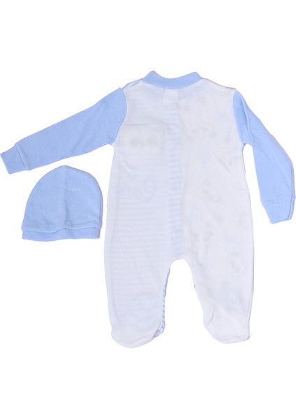 Erkek Bebek Tulum Şapkalı Panda Baskılı Çıtçıtlı D6 fırsatları