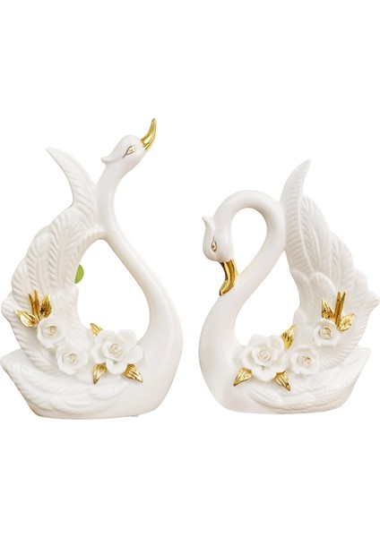 2 Kuğu Figürü Kuğu Dekorasyonu Orta Parçası Giriş I (Yurt Dışından)