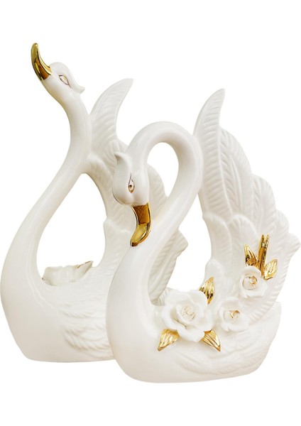 2 Kuğu Figürü Kuğu Dekorasyonu Orta Parçası Giriş I (Yurt Dışından) indirimleri