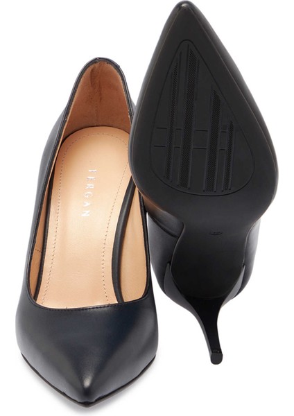 Lacivert Hakiki Deri Kadın Stiletto - K24S1AY67599-A31 fırsatları