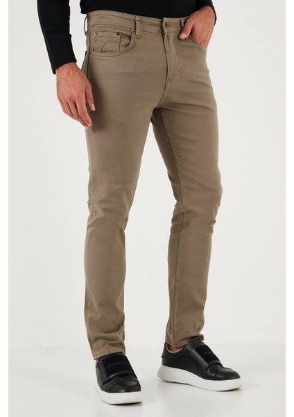 Streç Pamuklu Regular Fit Normal Bel Düz Paça Pantolon Erkek Pantolon 674002 modelleri
