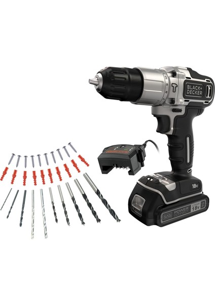 Black&decker 18V Darbeli Vidalama Elektrikli Matkap - BDCHD18SC1K-QW