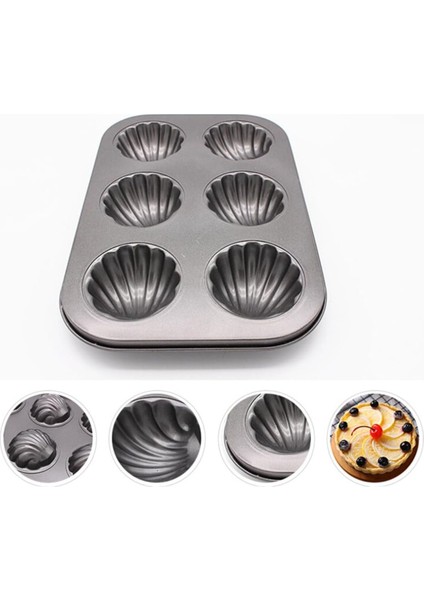 Teflon Istiridye Kek Kalıbı (6 Bölmeli) fiyatları