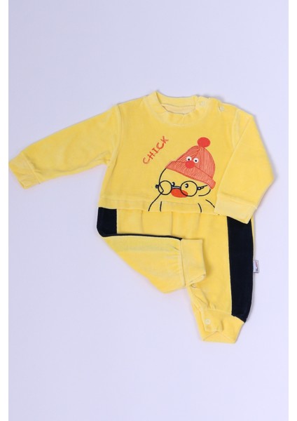 Bebek Kadife Tulum Uzun Kollu Çıtçıtlı Baskılı D5 fiyatları