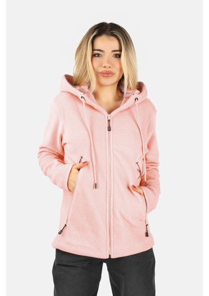 Kadın Kapüşonlu Sweatshirt Pembe