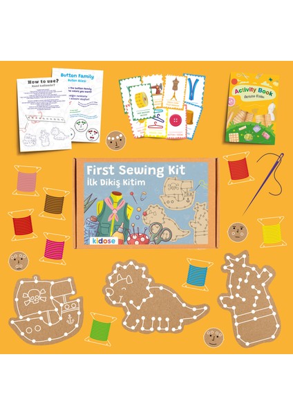 Çocuklar Için Ilk Dikiş Kitim - (First Sewing Kit)