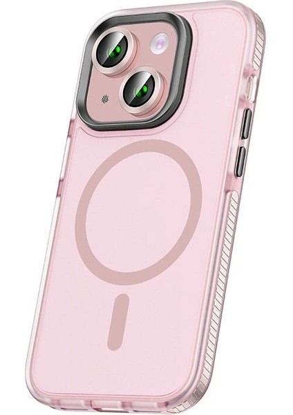 Apple iPhone 15 Uyumlu Kılıf Airbagli Magsafe Wireless Şarj Özellikli Lens Koruyuculu Klaptika Kapak