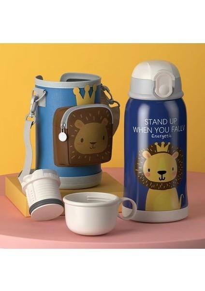 Three Beans Yüksek Değerli 550ML Çift Katmanlı Çocuk Termos Şişesi Dış Mekan Seyahat Kar (Yurt Dışından)