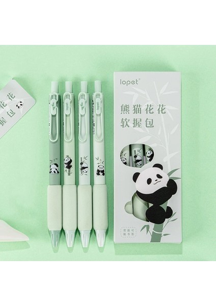 Cici Bears Cicibears 4 Adet/paket Kahve Serisi 0.5mm Jel Kalem Seti - Yeşil (Yurt Dışından)
