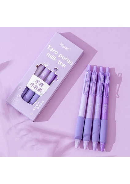 Cici Bears Cicibears 4 Adet/paket Kahve Serisi 0.5mm Jel Kalem Seti - Mor (Yurt Dışından)