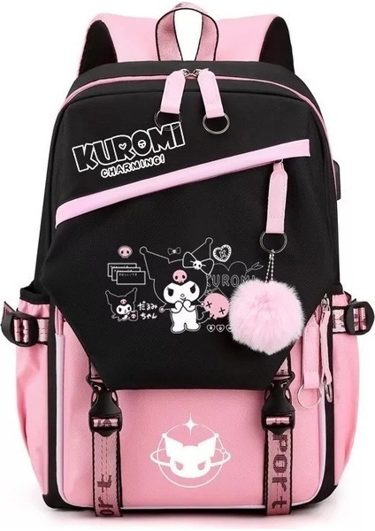Kuromi Melody Çevre Birimi Büyük Kapasiteli Okul Sırt Çantası (Yurt Dışından)