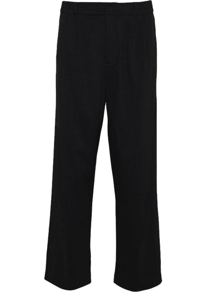 Erkek Yeni Moda Boru Paça Regular Boy Dokuma Wide Leg Bol Kumaş Pantolon