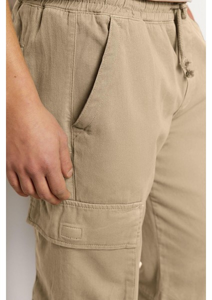 Erkek Yeni Moda Boru Paça Regular Boy Dokuma Unisex Regular Fit Kargo Cepli Pantolon