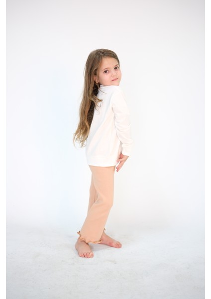 Kız Çocuk 2-6 Yaş Pamuklu Barbie Baskılı Bisiklet Yaka Uzun Kol Sweat Takım