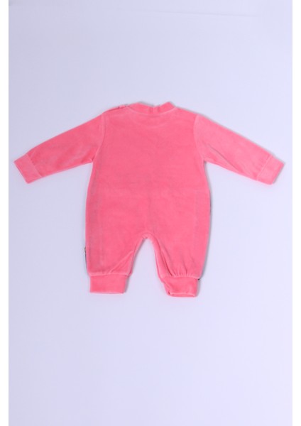 Bebek Kadife Tulum Uzun Kollu Çıtçıtlı Baskılı D5