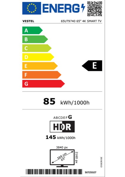 65UT9740 65'' 164 Ekran Uydu Alıcılı 4K Ultra HD Smart LED TV