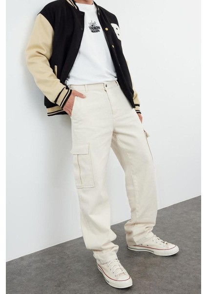 Erkek Yeni Moda Boru Paça Regular Boy Dokuma Erkek Kargo Cepli Baggy Pantolon fırsatları