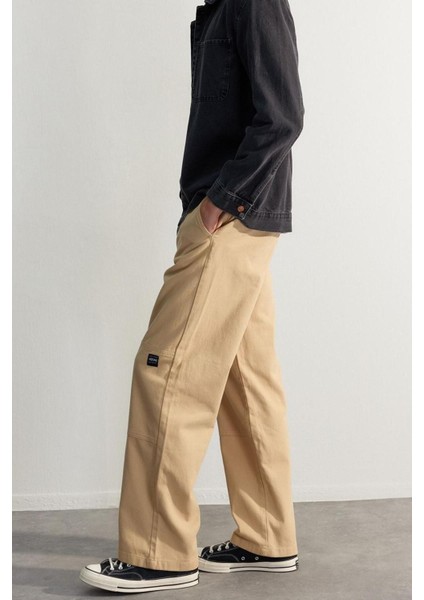 Erkek Moda Geniş Paça Regular Boy Dokuma Limited Edition Premium Loose Fit Etiket Detaylı Pantolon modelleri