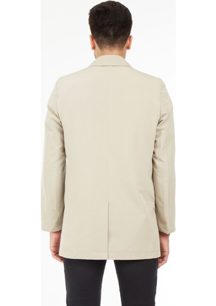 1668 Düğmeli ve Fermuarlı Bej Erkek Kısa Pardesü fırsatları