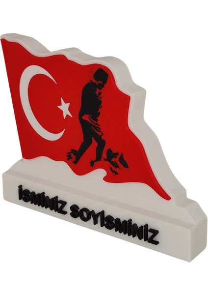 Türk Bayraklı Atatürklü Masaüstü İsimlik fırsatları