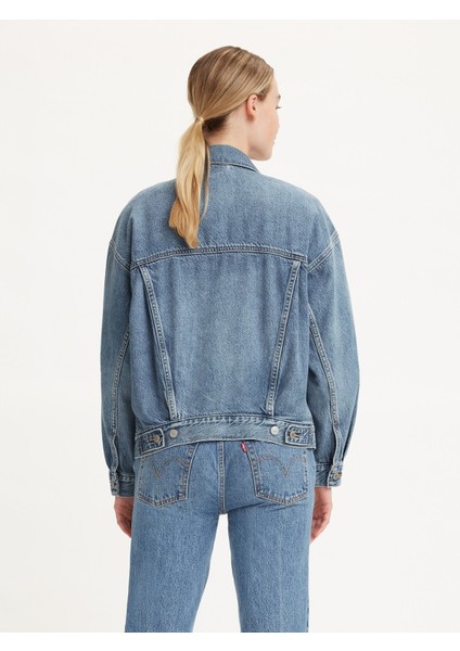 90S Trucker Tr Turnıng Heads Kadın Kot Ceket