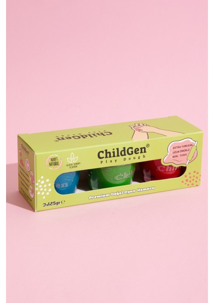 Doğal Oyun Hamuru 3'lü Set Mavi Yeşil Kırmızı 3X125GR - Premium Kavanoz fiyatları