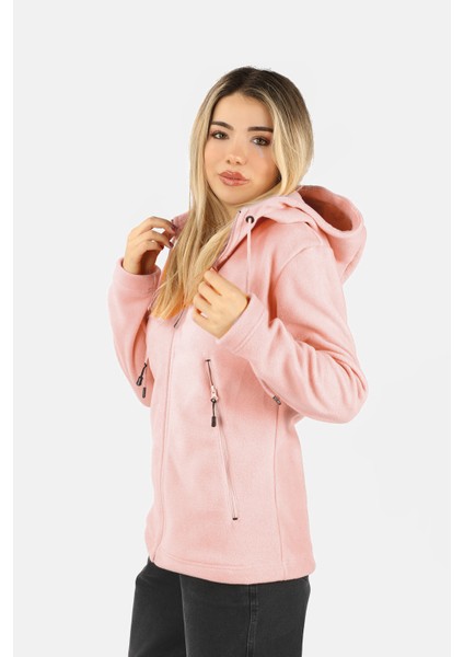 Kadın Kapüşonlu Sweatshirt Pembe