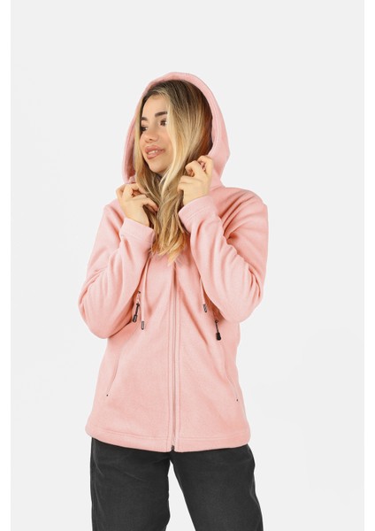Kadın Kapüşonlu Sweatshirt Pembe