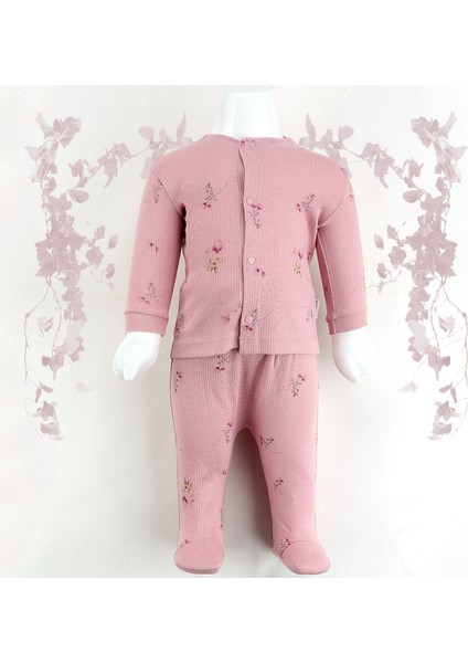2'li Güllü Raporlu Patikli Pijama Takımı 1110