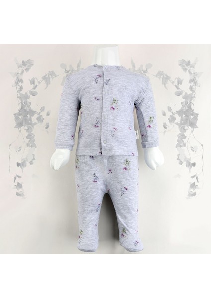 2'li Güllü Raporlu Patikli Pijama Takımı 1110