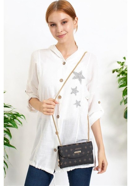 C14 Siyah Baskılı Kadın Günlük Çanta fiyatları