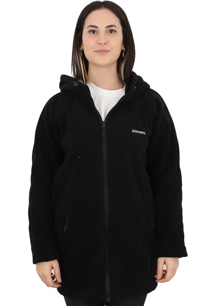 Kadın Ara Boy Polar Siyah - Zenobya