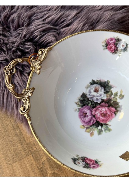 Antique Kulplu Yuvarlak Kase 36 cm modelleri