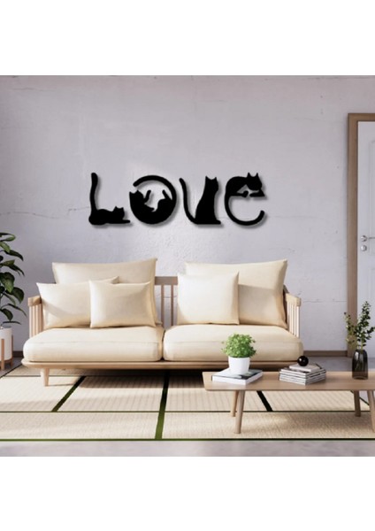 Kedi love dekoratif ahşap tablo 60 x 20 cm fiyatları