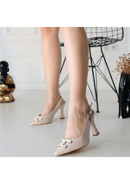 Trace Bej Cilt Topuklu Ayakkabı fırsatları