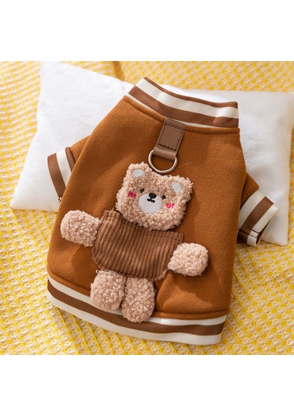 Yeşil ve Kış Giysileri, Sıcak Köpek Giysileri, Tatlı Sıcak Ayı Traktör Hoodie, Köpekler ve Kediler Için Sıcak Giysiler. (Yurt Dışından) fırsatları