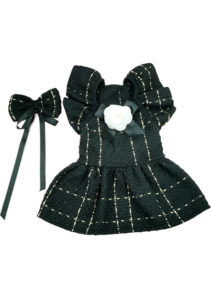 Xiaoxiangfeng Black And White Dog Clothes Spring And Autumn Small Dog Teddy Pet Clothing Little Cat Skirt (Yurt Dışından)