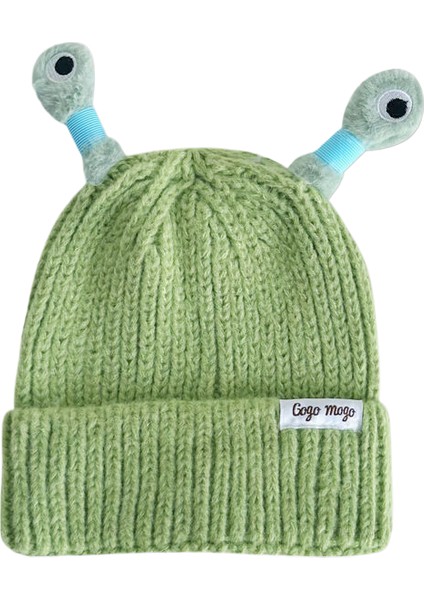 Ebeveyn-Çocuk Bere Şapka Kadın Sevimli Çizgi Komik Gözler Dokunaçlar Sonbahar ve Kış Çocuk Sıcak Örgü Şapka Parlayacak (Yurt Dışından)