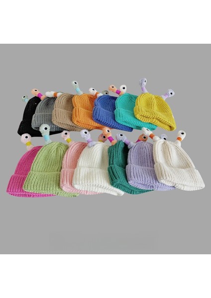 Ebeveyn-Çocuk Bere Şapka Kadın Sevimli Çizgi Komik Gözler Dokunaçlar Sonbahar ve Kış Çocuk Sıcak Örgü Şapka Parlayacak (Yurt Dışından) fiyatları