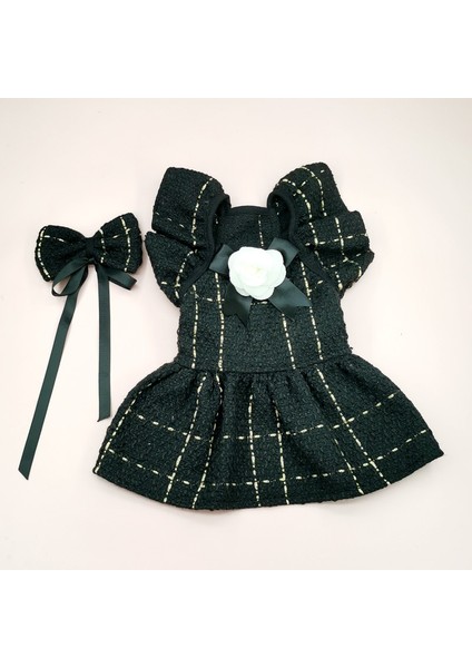 Xiaoxiangfeng Black And White Dog Clothes Spring And Autumn Small Dog Teddy Pet Clothing Little Cat Skirt (Yurt Dışından) fırsatları