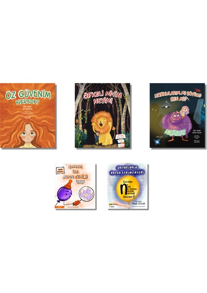 Öz Güvenim Nerede? - Öfkeli Miyim Neyim! - Şapkalı İle Duygu Eğitimi - Dilek Cesur 5'li Set