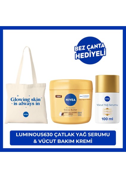 Çatlak Karşıtı Vücut Bakım Yağ Serumu 100 ml ve Cocoa Butter Vücut Bakım Kremi 400 ml