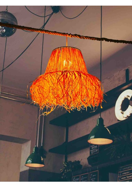 Hasır Doğal Saçaklı Dekoratif Çift Katlı Avize fiyatları