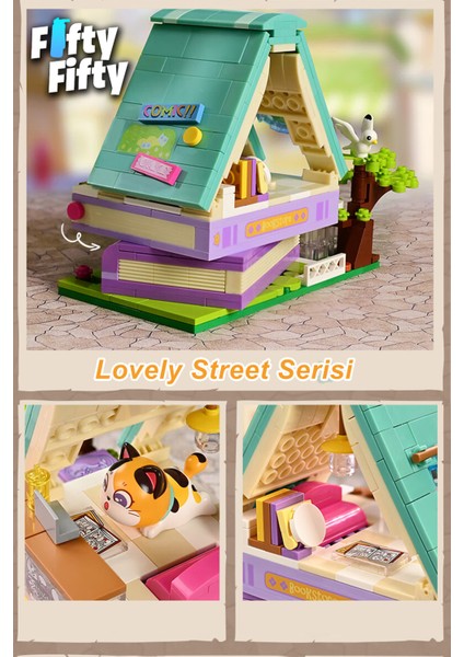 Keepley Lovely Street/sevimli Sokak Serisi Çizgi Roman Dükkanı (324 Parça) Oyuncak Yapım Seti FFK-28018 modelleri