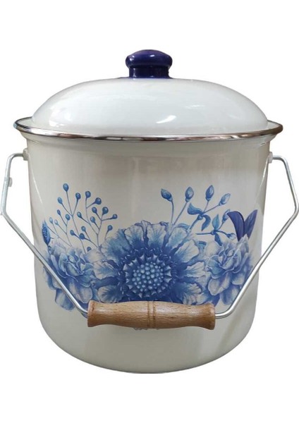 Rengarenk Desenli Bakraç Yoğurt Süt Bakliyat 16 Cm - Patates Soğan Kovası