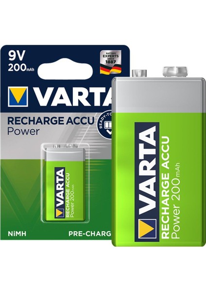 9 Volt - 200 Mah Şarjlı Pil