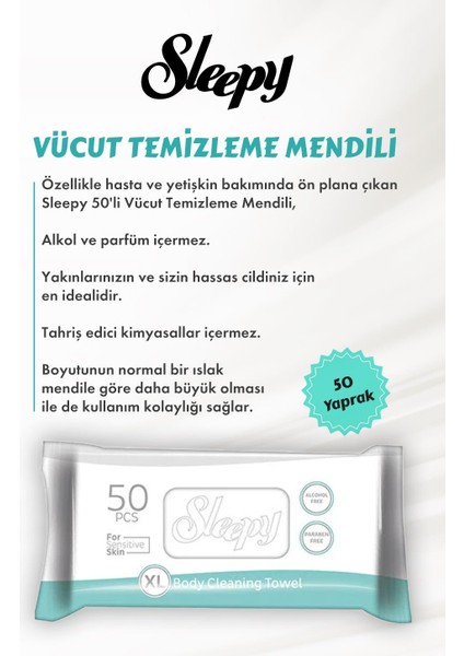 23 Al 20 Öde Vücut Temizleme Mendili Xl 50"li ve Rosıe fiyatları