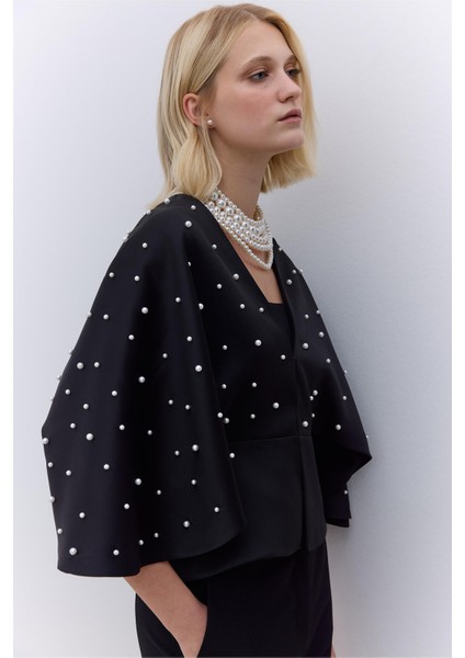 Incili Abiye Kimono Siyah fiyatları