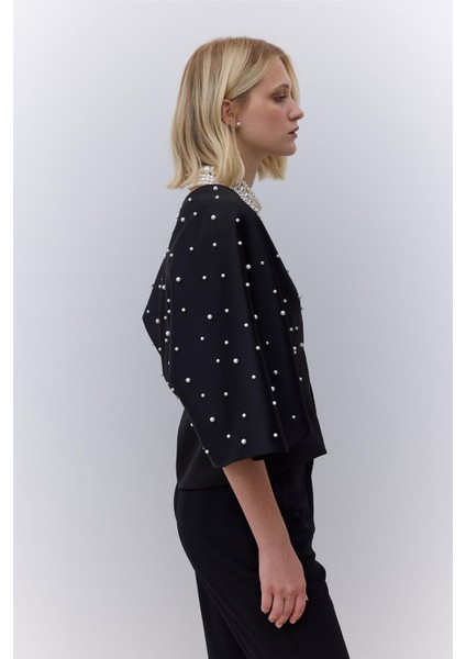 Incili Abiye Kimono Siyah indirimleri